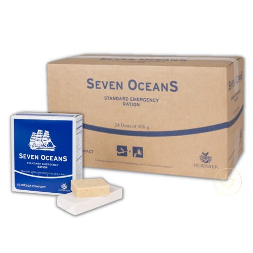 Emergency Food | Seven Oceans XXL NOTFALLNAHRUNG [24 x 500g] - Energiereiche Notration mit Vitaminen | Extrem lang haltbare Einheiten | Survival Food von Lebenskraft