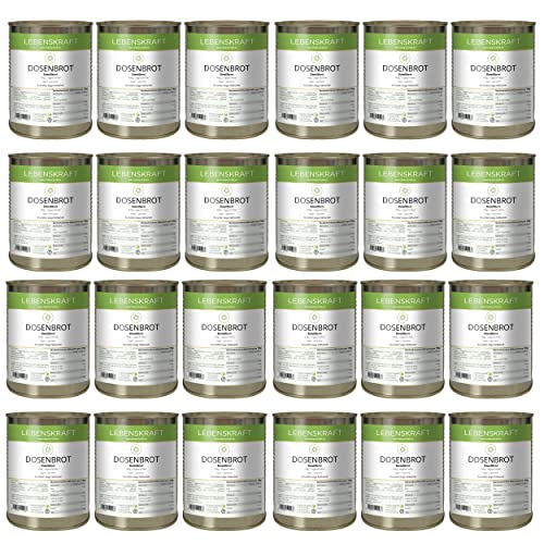 Lebenskraft Dosenbrot, Eiweißbrot, 24 x 450g Dose, lang haltbar, vegan, laktosefrei Lebenskraft Dosenbrot, Eiweißbrot, 24 x 450g Dose, lang haltbar, vegan, laktosefrei von Lebenskraft