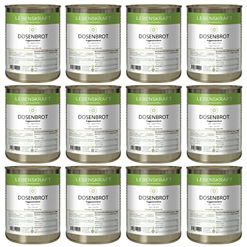 Lebenskraft Dosenbrot, Roggenmischbrot, 24 x 350g Dose, lang haltbar, vegan, laktosefrei… Lebenskraft Dosenbrot, Roggenmischbrot, 24 x 350g Dose, lang haltbar, vegan, laktosefrei… von Lebenskraft