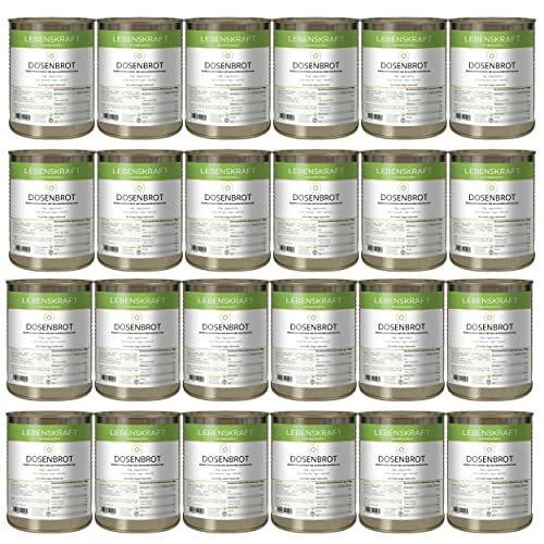 Lebenskraft Dosenbrot, Vollkornmischbrot, mit Sonnenblumenkernen, 24 x 400g Dose, lang haltbar, ohne Hefe, vegan, laktosefrei Lebenskraft Dosenbrot, Vollkornmischbrot, mit Sonnenblumenkernen, 24 x 400g Dose, lang haltbar, ohne Hefe, vegan, laktosefrei von Lebenskraft