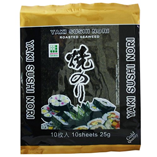 100 Sushiblätter (10x25g) JHFoods Gold Yaki Noriblätter von JH