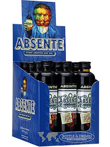 12 Fl. - Absente 55 - Mini-Display - Provence - Frankreich - Absinth - 12x 0,1l - 55,0% vol.