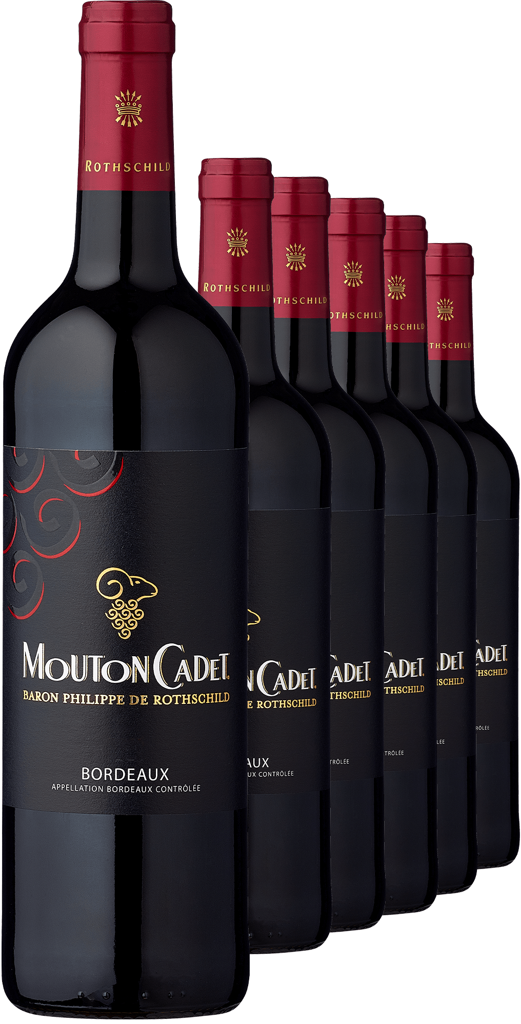 2020 Rothschild Mouton Cadet Rouge Bordeaux AOP im 6er-Vorratspaket