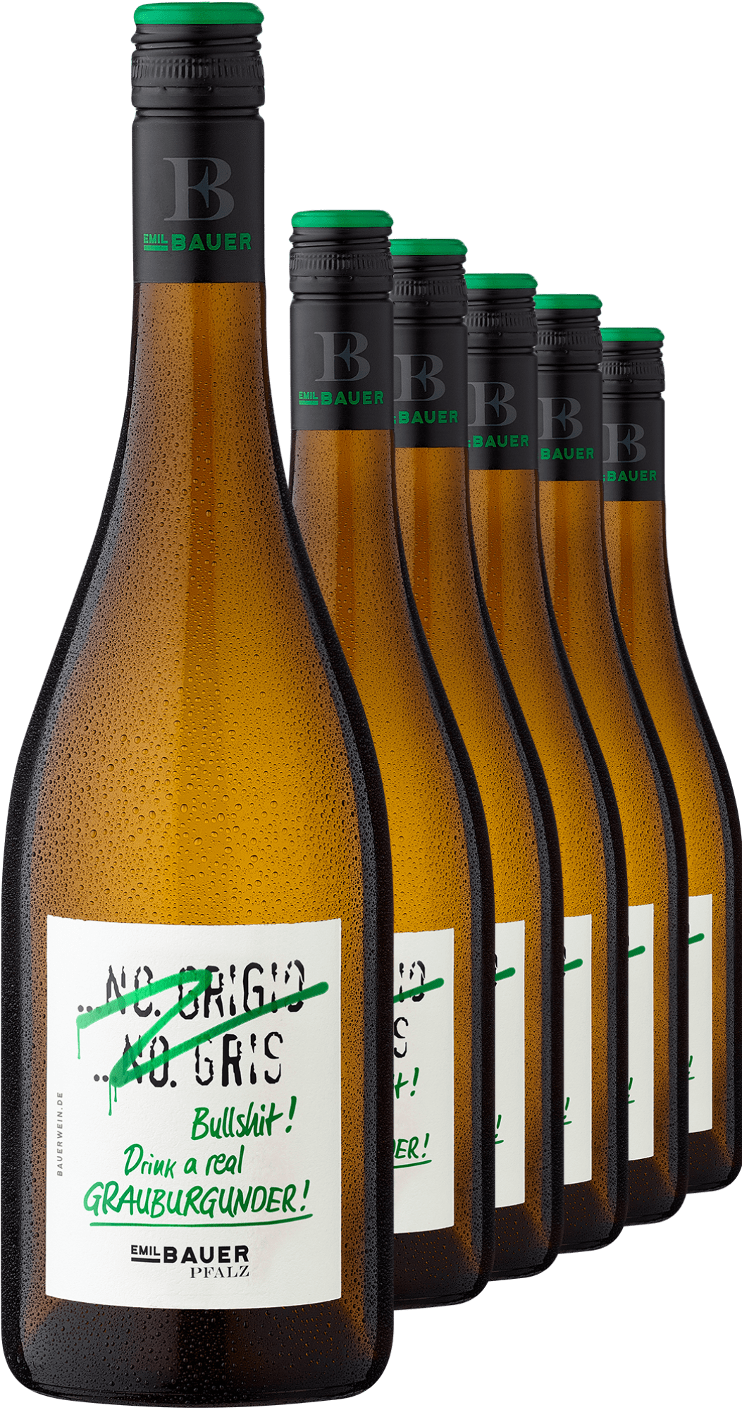 2023 Emil Bauer »No Grigio. No Gris - Bullshit, drink a real Grauburgunder« im 6er-Vorratspaket 2023 Emil Bauer »No Grigio. No Gris - Bullshit, drink a real Grauburgunder« im 6er-Vorratspaket