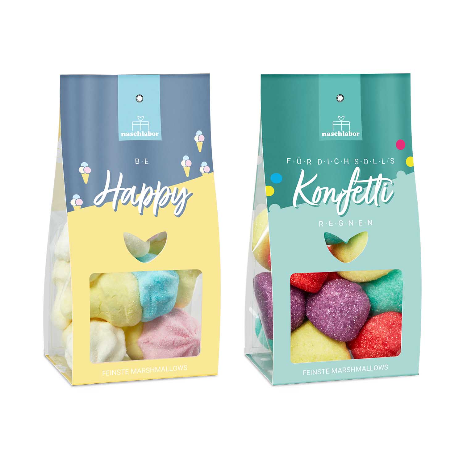 2er-Set Buntes Duo Marshmallows | Das süße Geschenk für Freunde und Familie