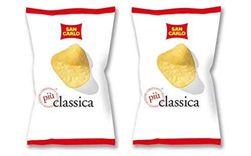 2x San Carlo Classica Chips Patatine Kartoffelchips gesalzen 50g Kartoffel chips 2x San Carlo Classica Chips Patatine Kartoffelchips gesalzen 50g Kartoffel chips