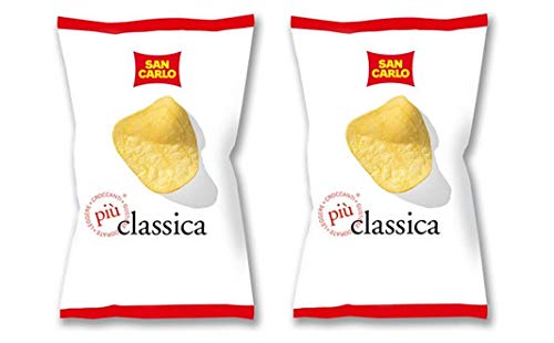 2x San Carlo Classica Chips Patatine Kartoffelchips gesalzen 50g Kartoffel chips