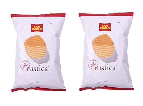 2x San Carlo Rustica Chips Patatine Kartoffelchips gesalzen 50g Kartoffel chips