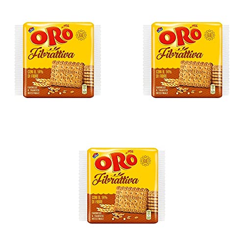 3x Oro Saiwa Fibrattiva 400g Italienisch aktive Faser kekse biscuits cookies von Saiwa