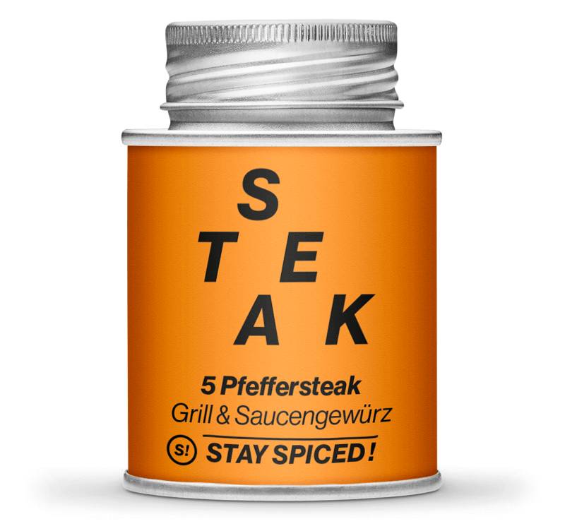 5 Pfeffersteak - Grill & Saucengewürz 170ml Schraubdose