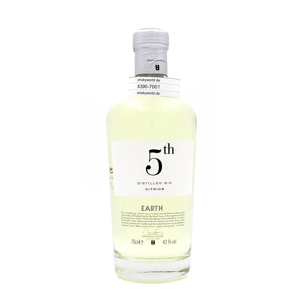 5Th Gin Earth Citrics 0,70 L/ 42.0% vol 5Th Gin Earth Citrics 0,70 L/ 42.0% vol