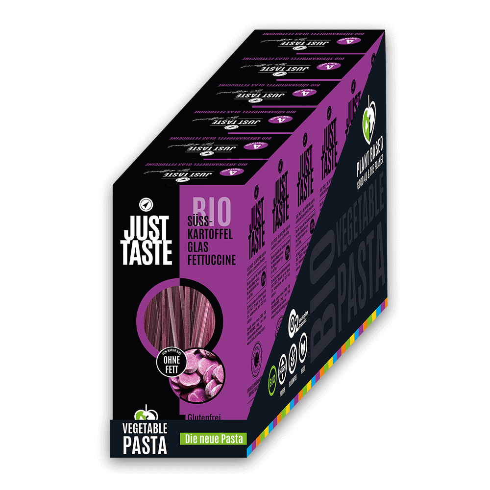 6 x Bio Lila Süßkartoffel Fettuccine, 250g 6 x Bio Lila Süßkartoffel Fettuccine, 250g