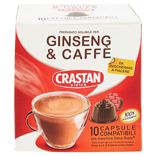 60x Crastan caffè Ginseng & Kaffee Dolce e gusto pads Kapseln KAFFEEKAPSELN von Crastan