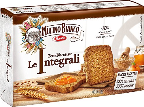 6x Mulino Bianco Fette Biscottate Volkoren 630 g Vollkorn Zwieback aus italien von Mulino Bianco