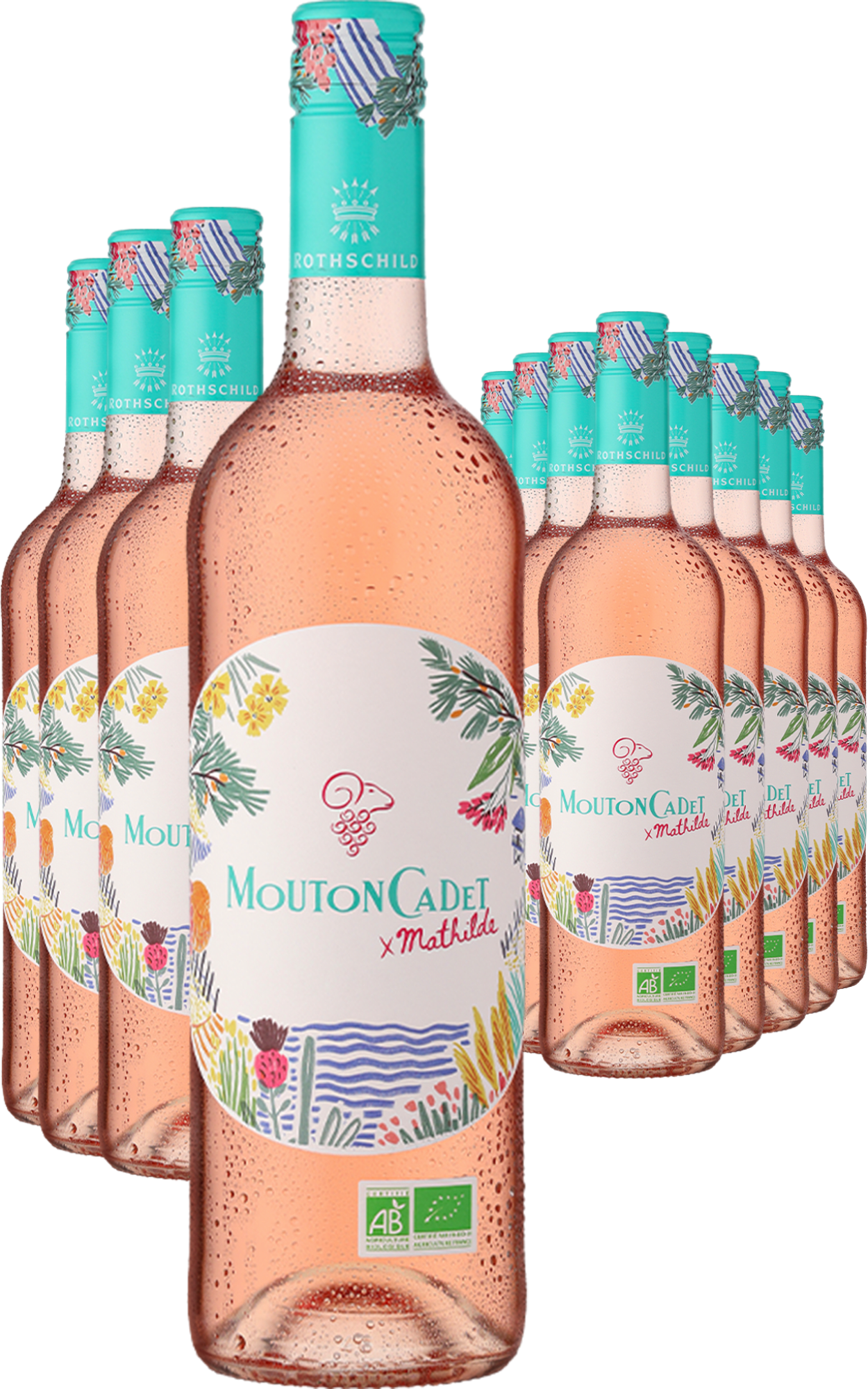 8+4-PAKET Mouton Cadet »Mathilde« Rosé – Bio 2023