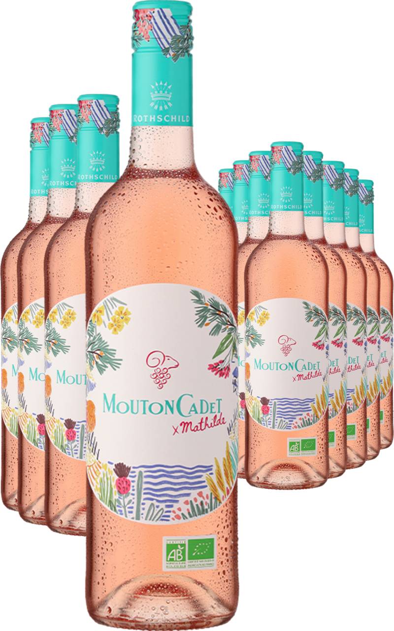 8+4-PAKET Mouton Cadet »Mathilde« Rosé – Bio 2023