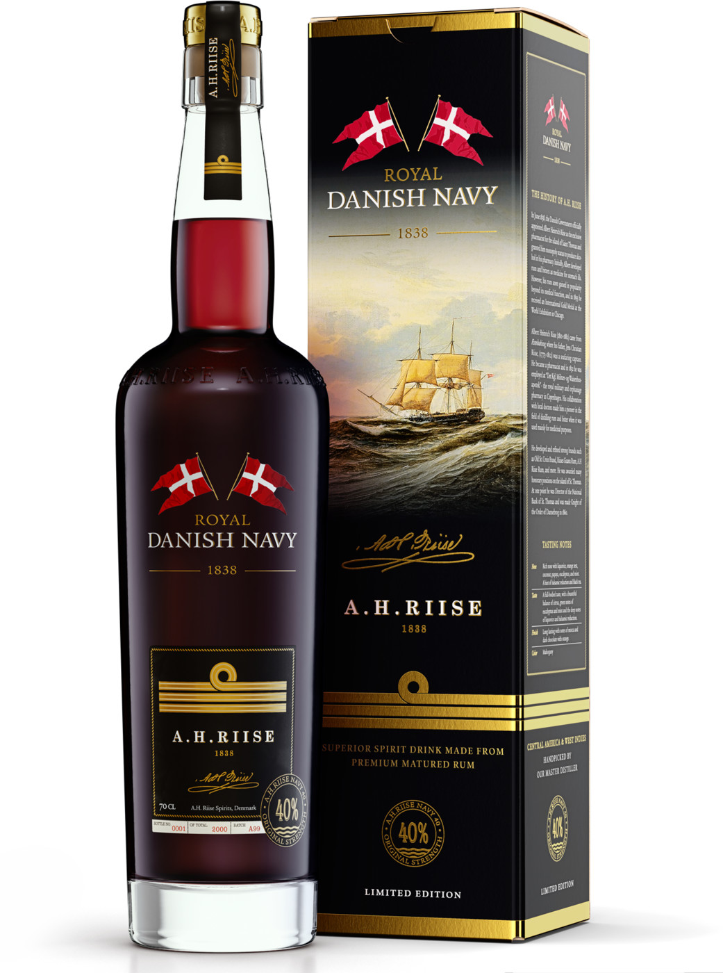 A.H.Riise Royal Danish Navy Rum 0,7L A.H.Riise Royal Danish Navy Rum 0,7L