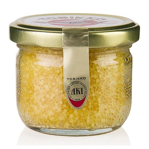 AKI Original Tobiko - Fliegender Fisch-Rogen, Gelb, 90g. AKI Original Tobiko - Fliegender Fisch-Rogen, Gelb, 90g. von AKI