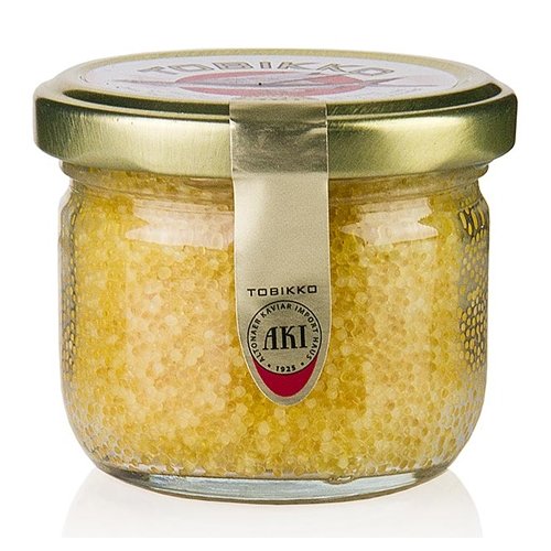 AKI Original Tobiko - Fliegender Fisch-Rogen, Gelb, 90g. von AKI