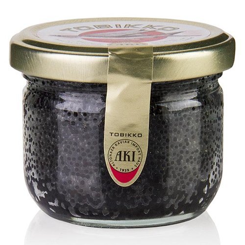 AKI Original Tobiko - Fliegender Fisch-Rogen, Schwarz, 90g. von Aki