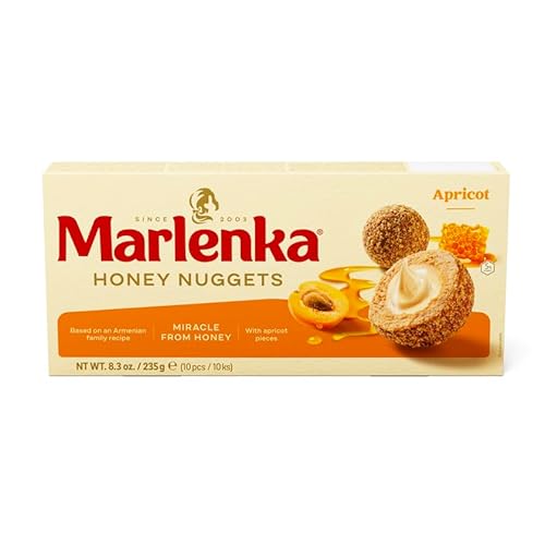 Marlenka Honigkugeln | Delicious Honey Nuggets | Gebäckkugeln mit Honig | 10 Bälle | 235g | APRIKOTE von MARLENKA