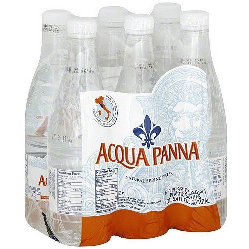 Acqua Panna Natural Spring Water 500ml (16.9oz) Plastic Bottles (Pack of 6) by Acqua Panna
