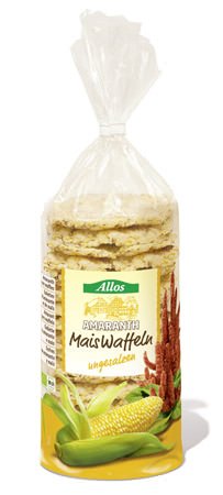 Allos Amaranth Mais-Waffeln, ungesalzen 100g von Allos