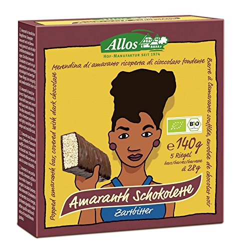 Allos Bio Amaranth Schokolette Zartbitter 5er Pack (1 x 140 gr) von Allos