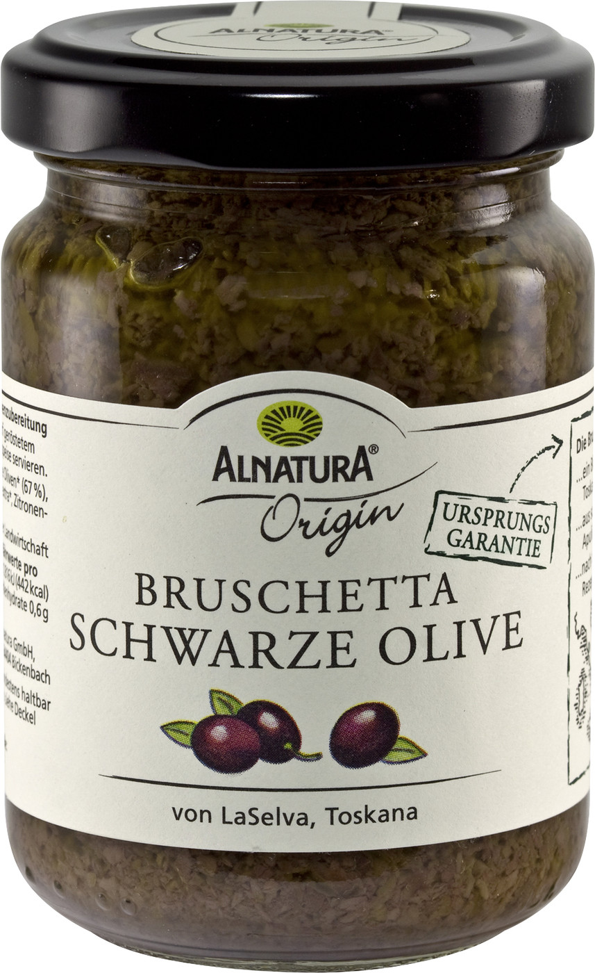 Alnatura Bio Bruschetta Schwarze Olive 130G