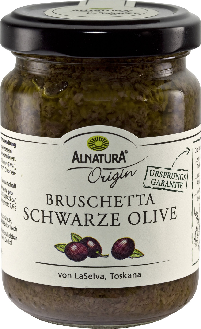 Alnatura Bio Bruschetta Schwarze Olive 130G Alnatura Bio Bruschetta Schwarze Olive 130G