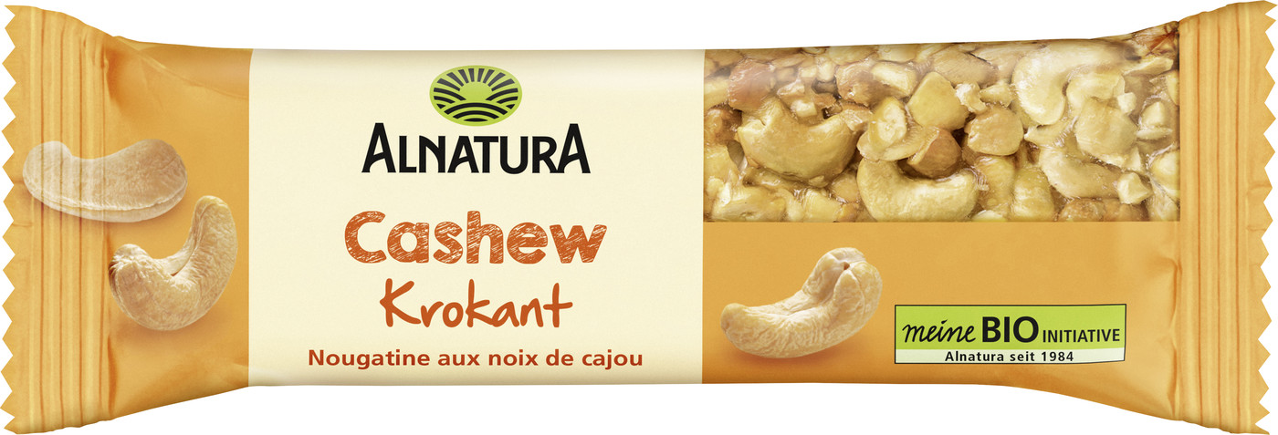 Alnatura Bio Cashew Krokant Riegel 30G