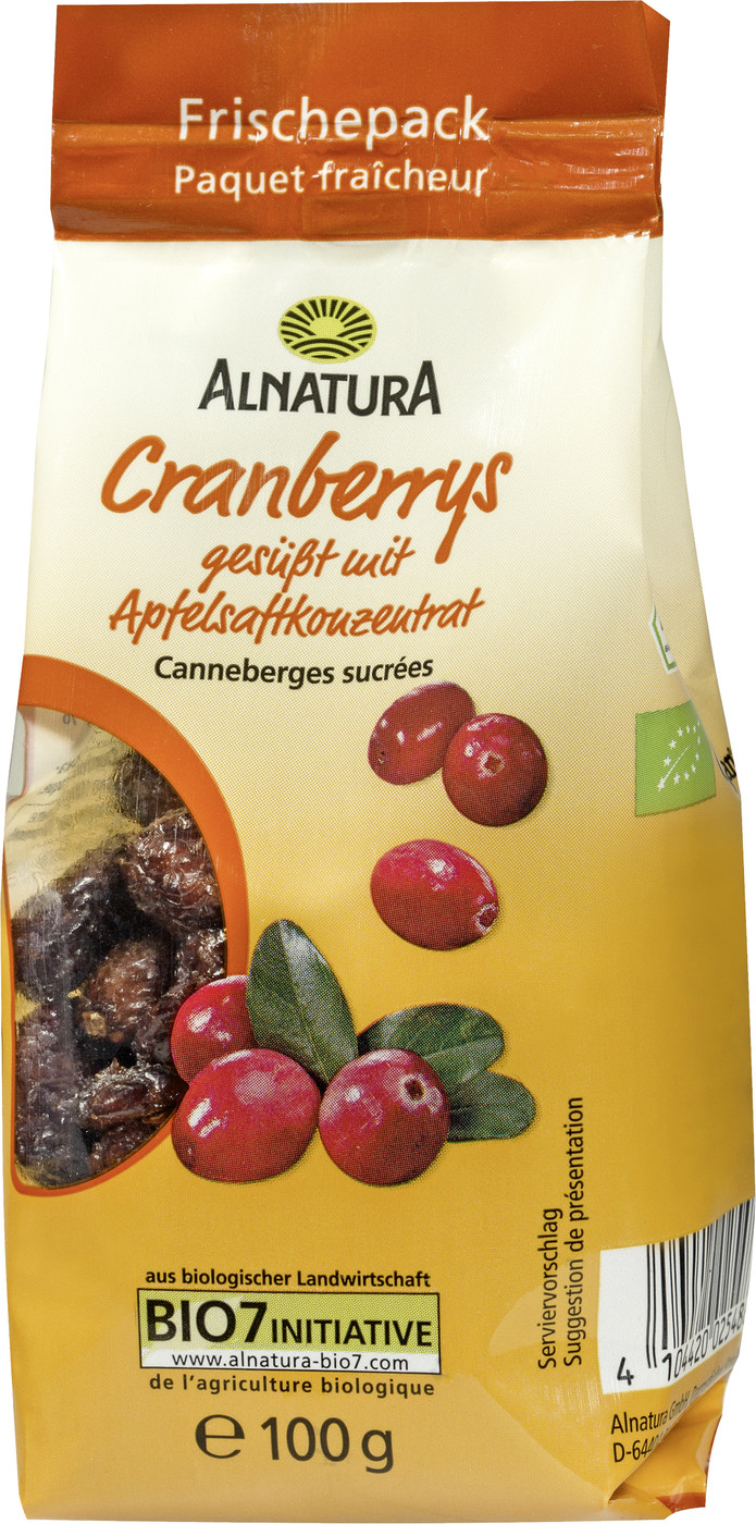 Alnatura Bio Cranberrys 100G Alnatura Bio Cranberrys 100G