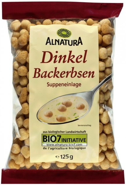 Alnatura Bio Dinkel Backerbsen 125G