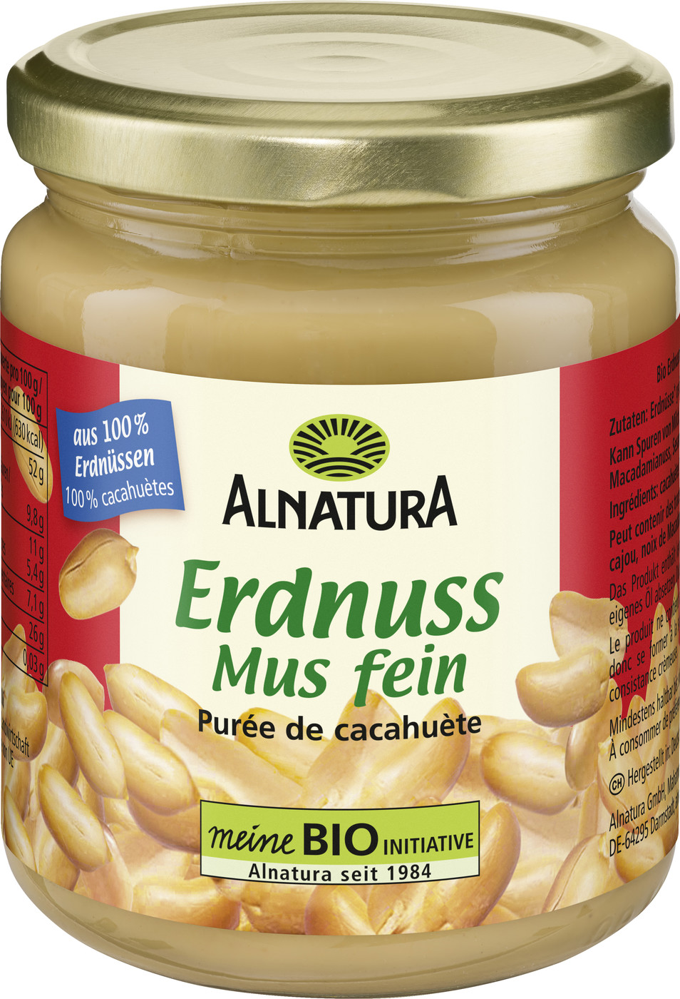 Alnatura Bio Erdnussmus fein 250G Alnatura Bio Erdnussmus fein 250G