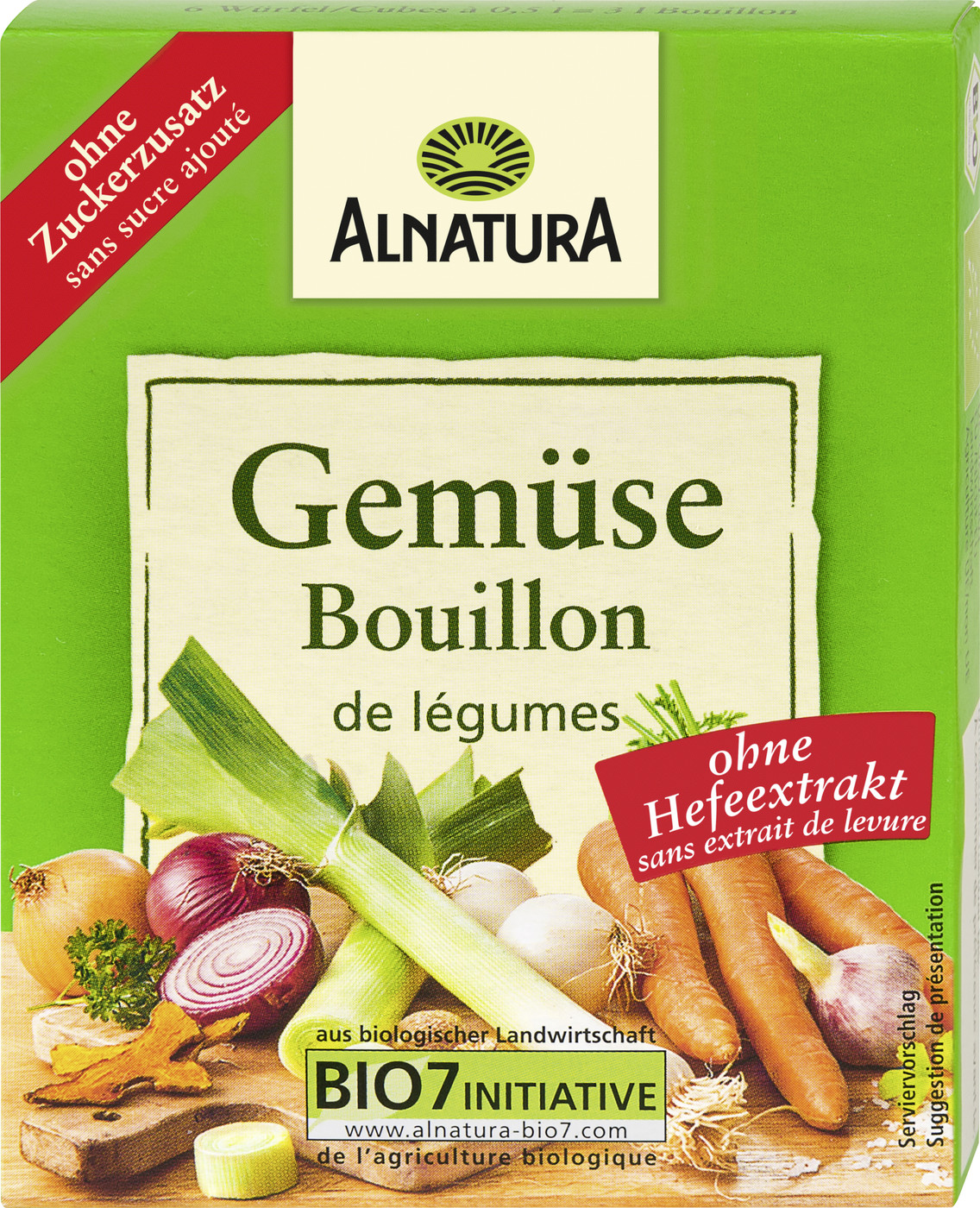 Alnatura Bio Gemüse Bouillon ohne Zusatz von Hefe 6ST 66G