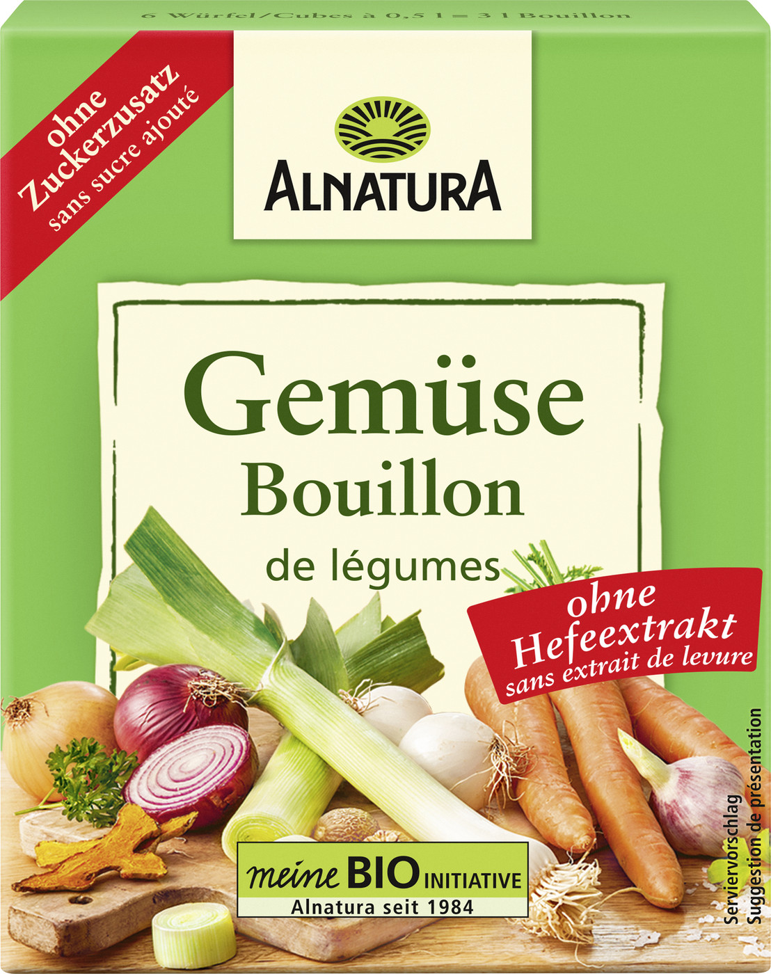 Alnatura Bio Gemüse Bouillon ohne Zusatz von Hefe 6ST 66G Alnatura Bio Gemüse Bouillon ohne Zusatz von Hefe 6ST 66G