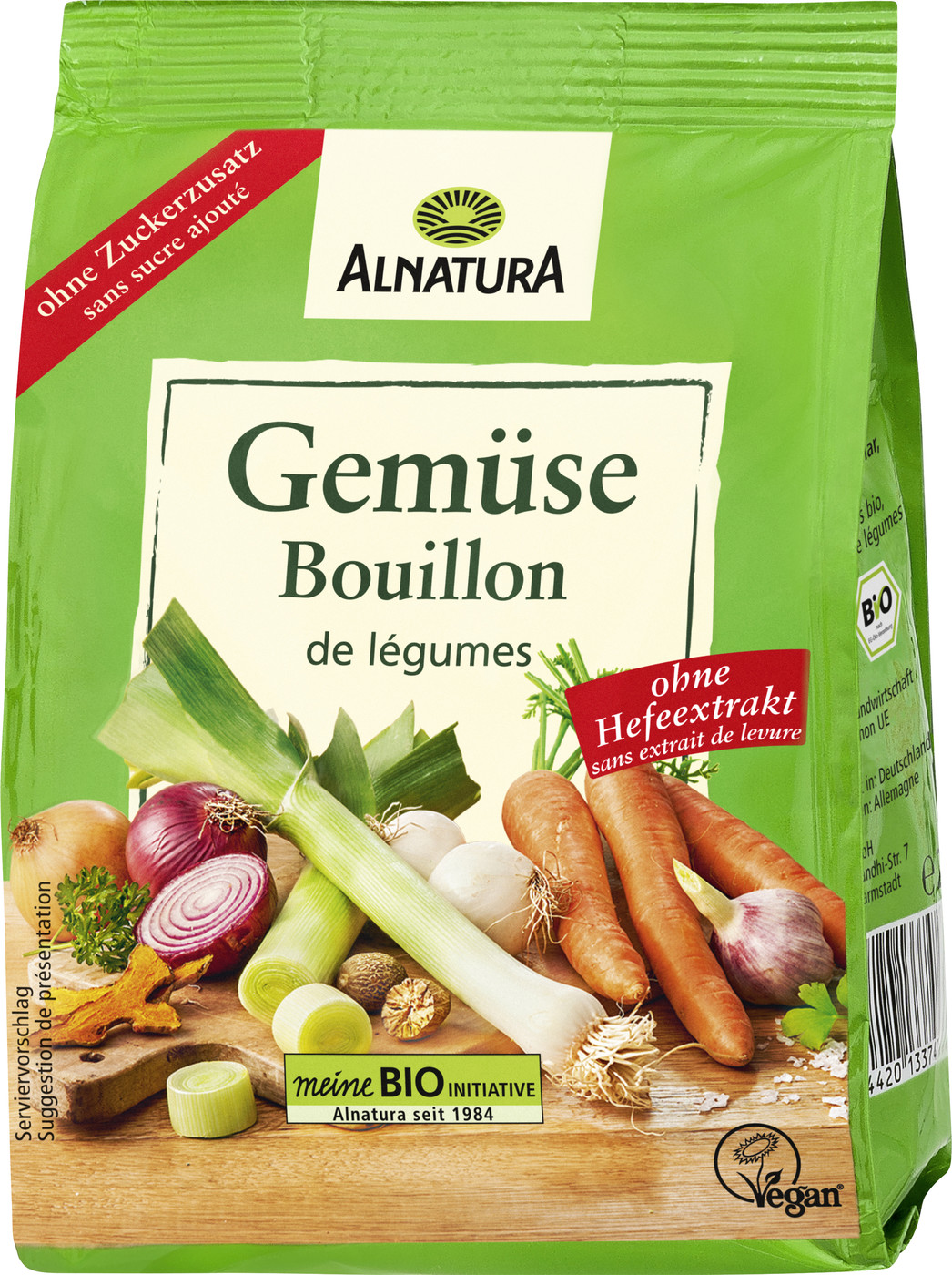 Alnatura Bio Gemüse Bouillon ohne Zusatz von Hefe Nachfüllpackung 290G Alnatura Bio Gemüse Bouillon ohne Zusatz von Hefe Nachfüllpackung 290G