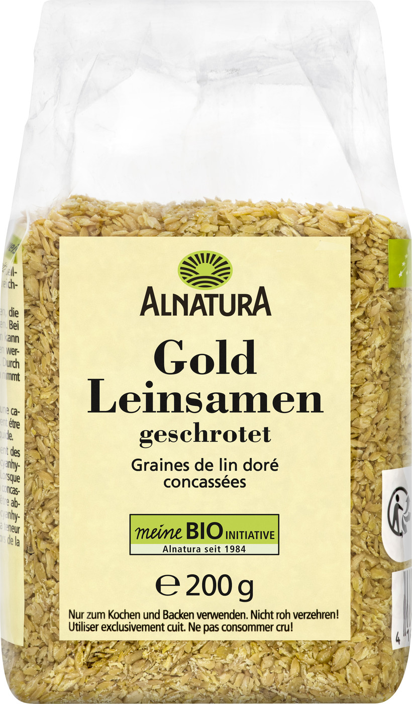 Alnatura Bio Gold Leinsamen geschrotet 200G Alnatura Bio Gold Leinsamen geschrotet 200G