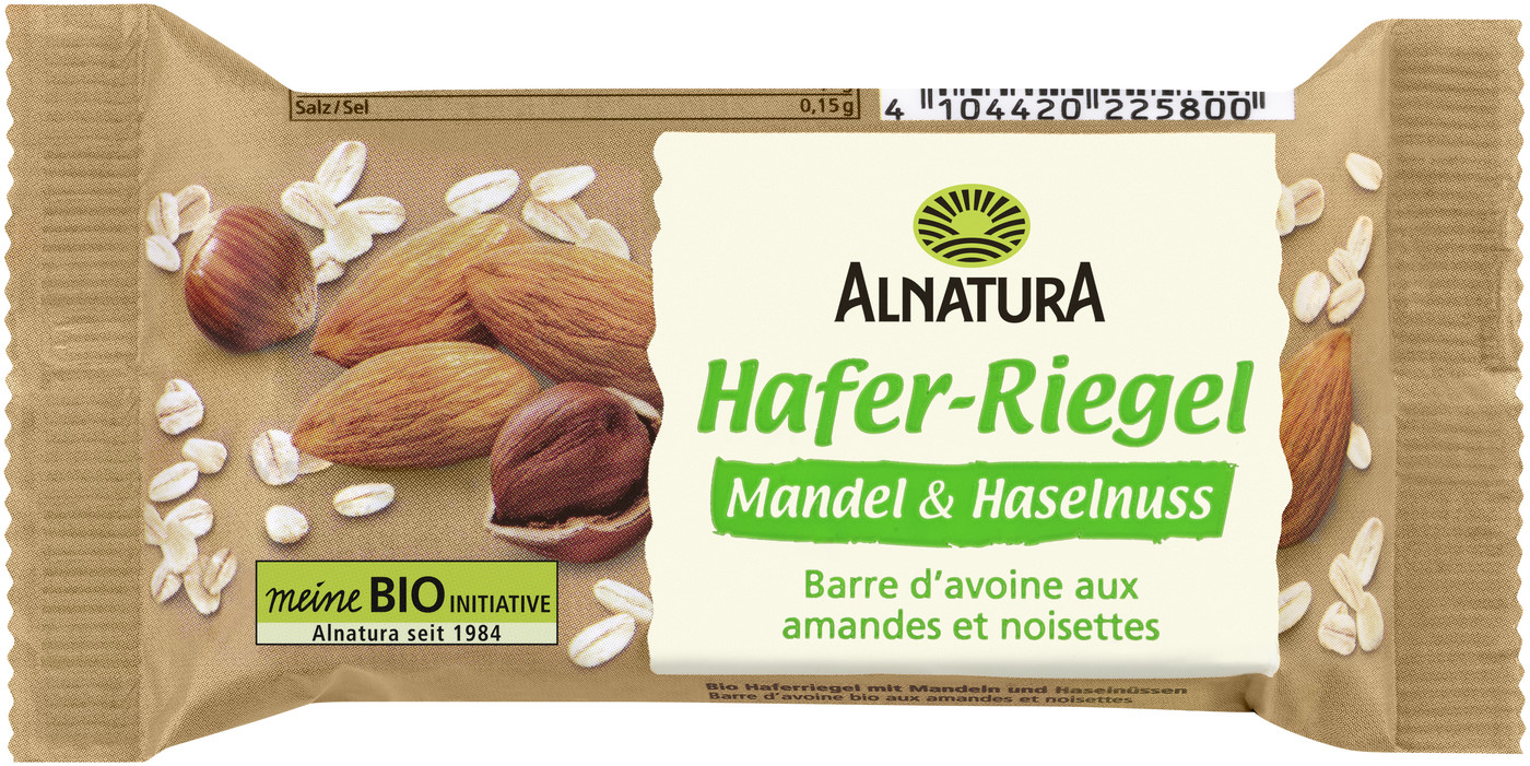 Alnatura Bio Hafer-Riegel Mandel & Haselnuss 60G Alnatura Bio Hafer-Riegel Mandel & Haselnuss 60G