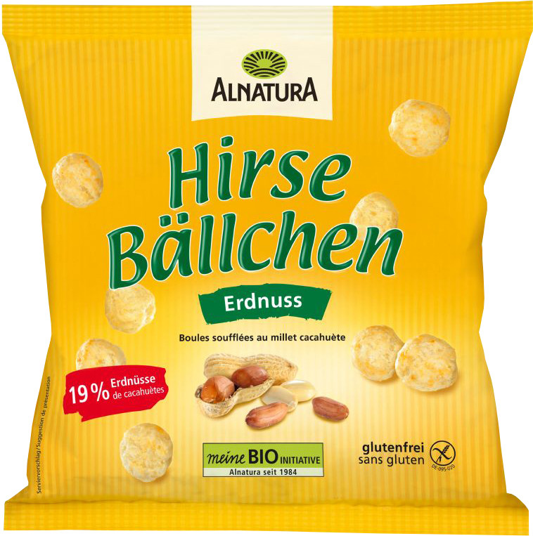 Alnatura Bio Hirse Bällchen Erdnuss 75G Alnatura Bio Hirse Bällchen Erdnuss 75G