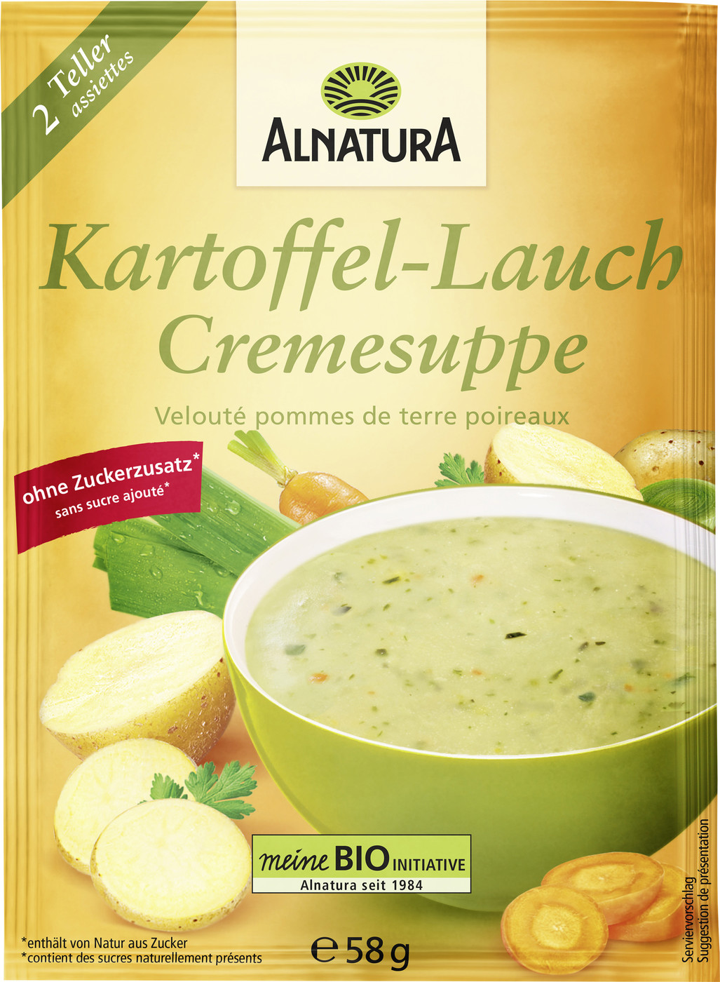 Alnatura Bio Kartoffel-Lauch Cremesuppe 58G Alnatura Bio Kartoffel-Lauch Cremesuppe 58G