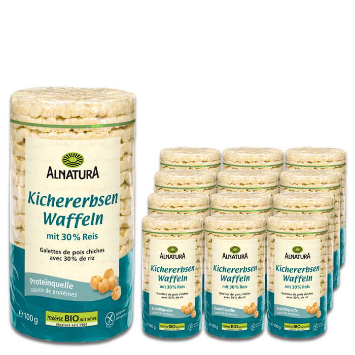 Alnatura Bio Kichererbsenwaffeln 12x100G Alnatura Bio Kichererbsenwaffeln 12x100G