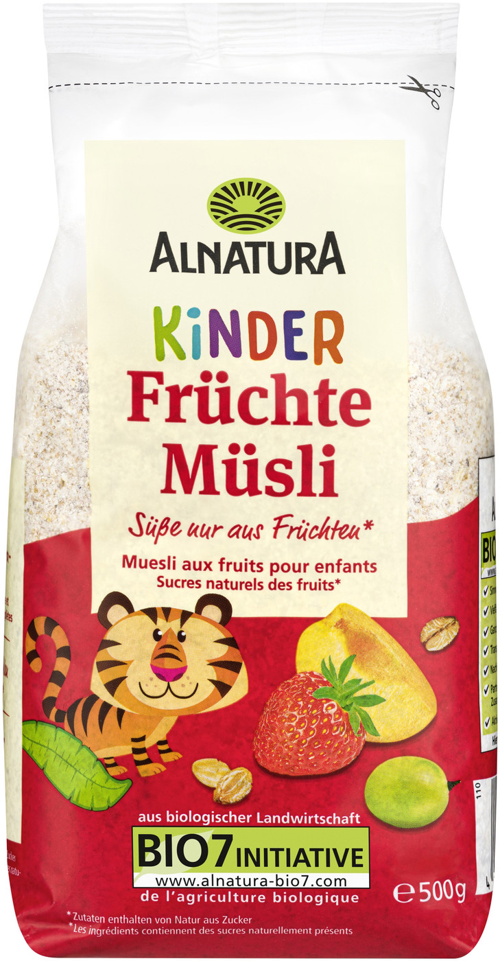 Alnatura Bio Kinder Früchte Müsli 500G