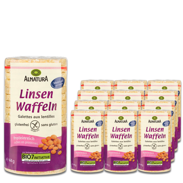 Alnatura Bio Linsenwaffeln 12x44G Alnatura Bio Linsenwaffeln 12x44G