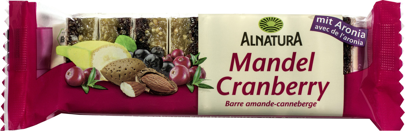 Alnatura Bio Mandel-Cranberry Fruchtschnitte 75G