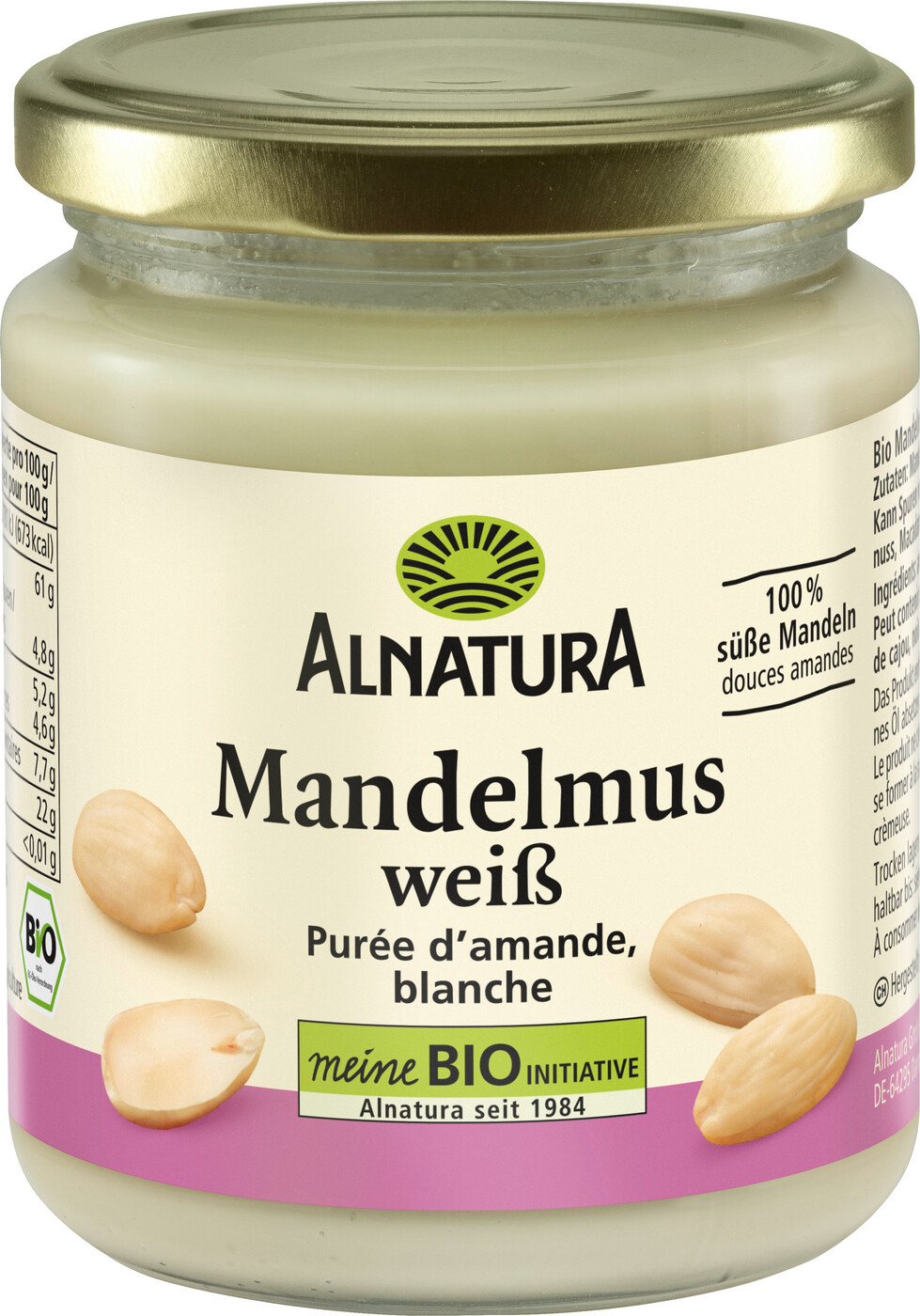 Alnatura Bio Mandelmus weiß 250G Alnatura Bio Mandelmus weiß 250G