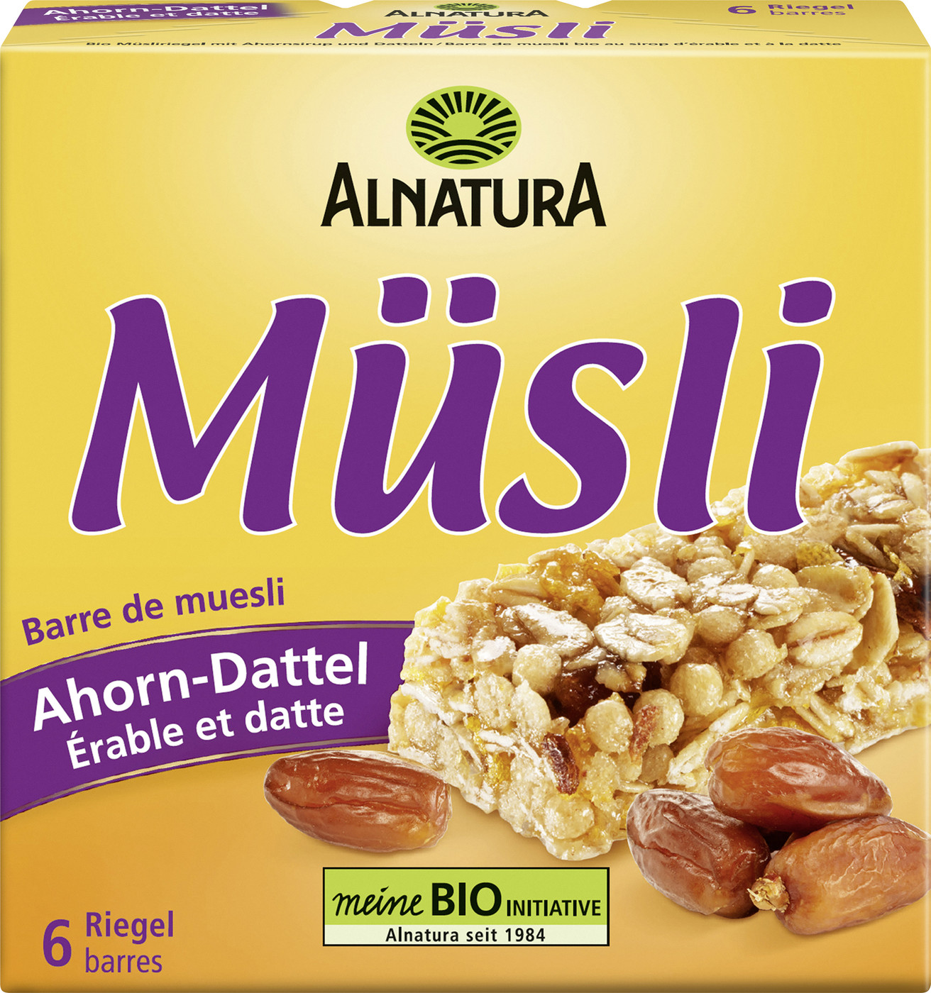 Alnatura Bio Müsli-Riegel Ahorn-Dattel 6ST 150G Alnatura Bio Müsli-Riegel Ahorn-Dattel 6ST 150G