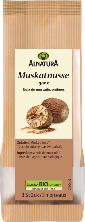 Alnatura Bio Muskatnüsse ganz 3ST