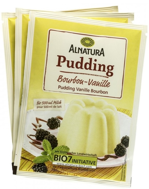 Alnatura Bio Pudding Bourbon-Vanille 3ST 120G