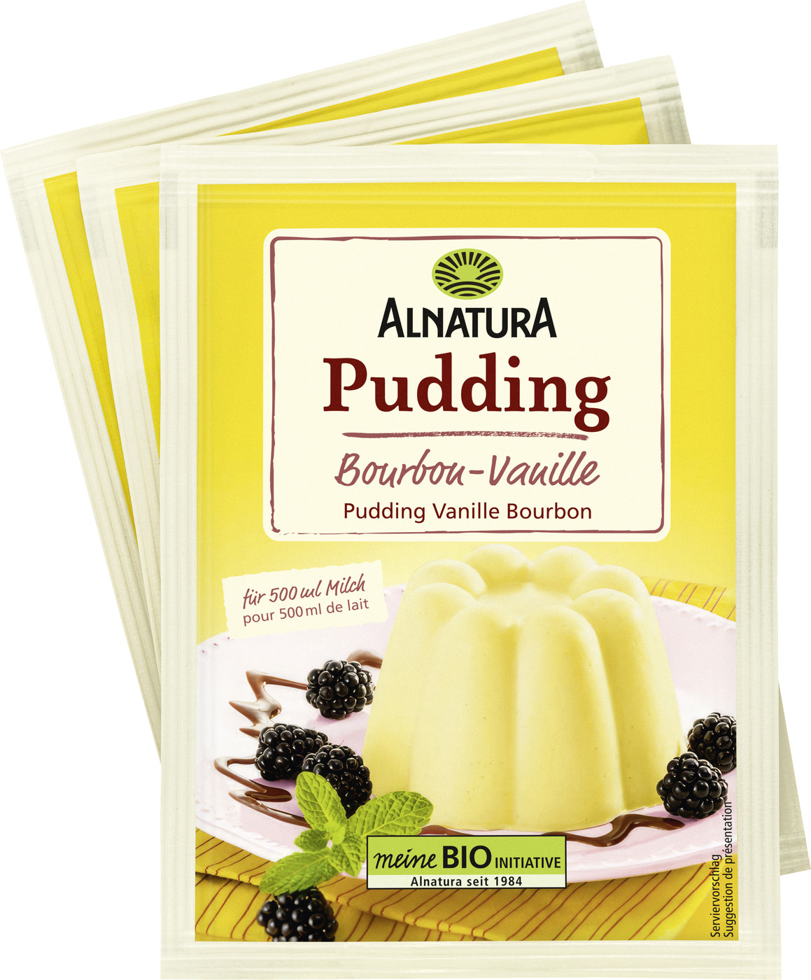 Alnatura Bio Pudding Bourbon-Vanille 3ST 120G